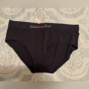 NWT Victoria's Secret Black Logo Hiphuggers